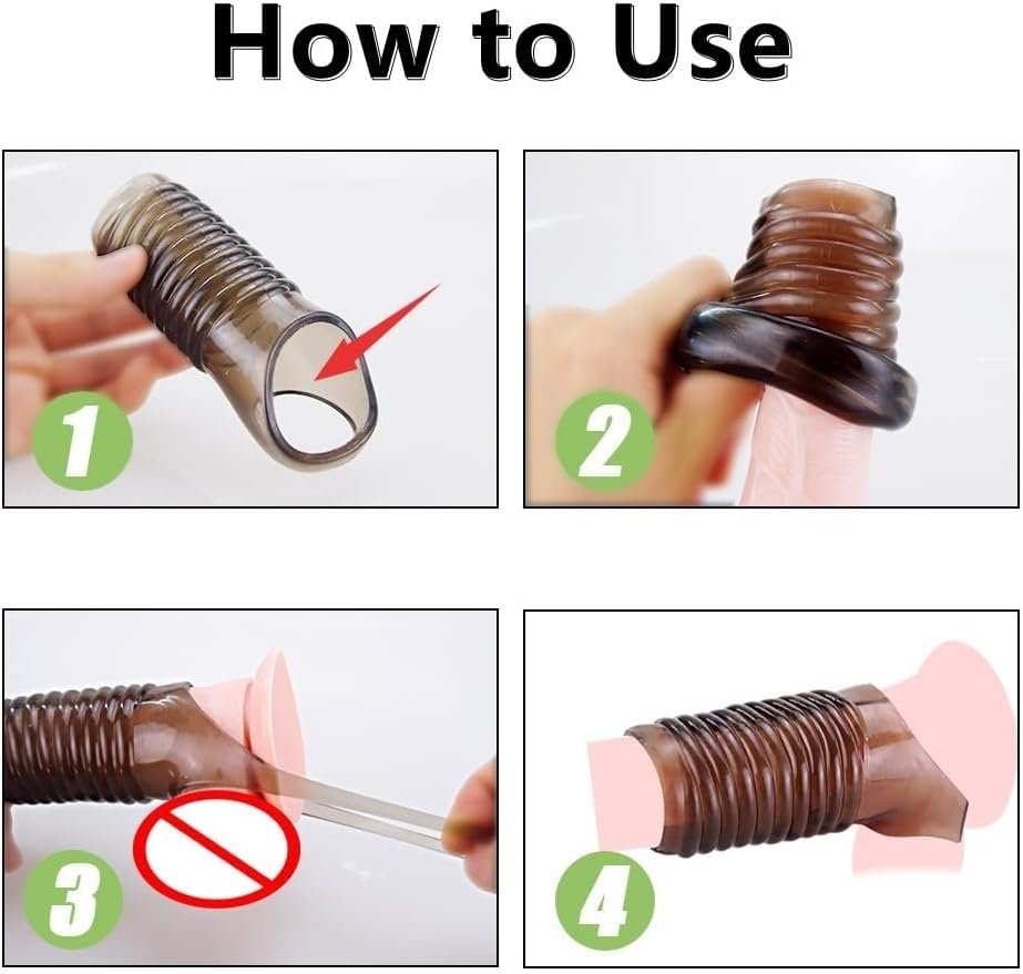 2 Pcs Sex Toys Penis Sleeve
