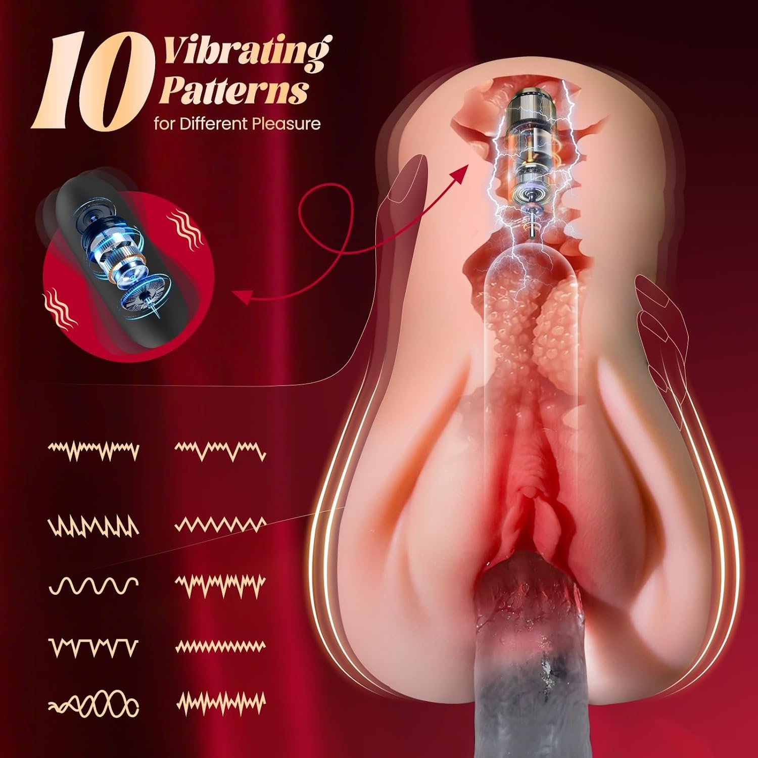 Vibrating Pocket Pussy Sex Toy
