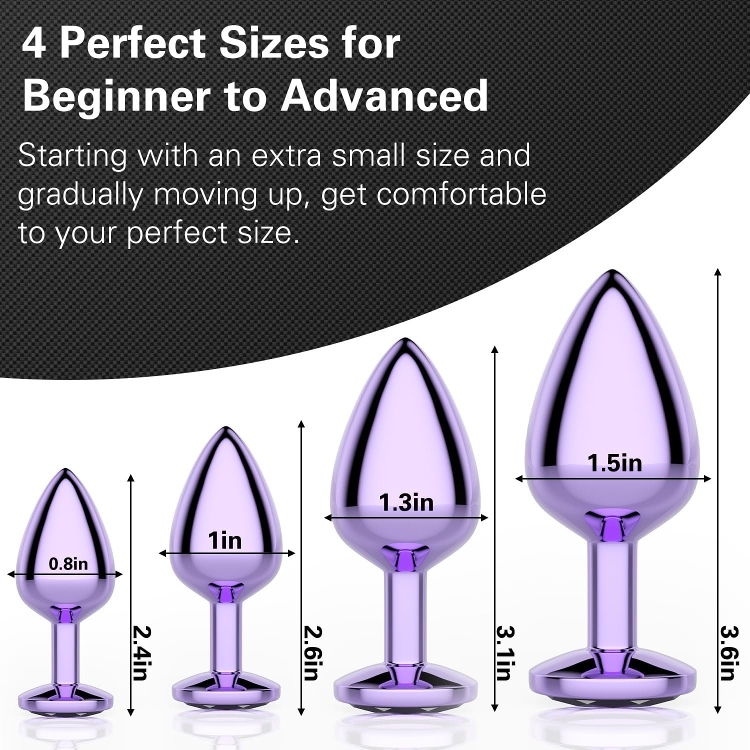4 PCS Stainless Steel Butt Plug