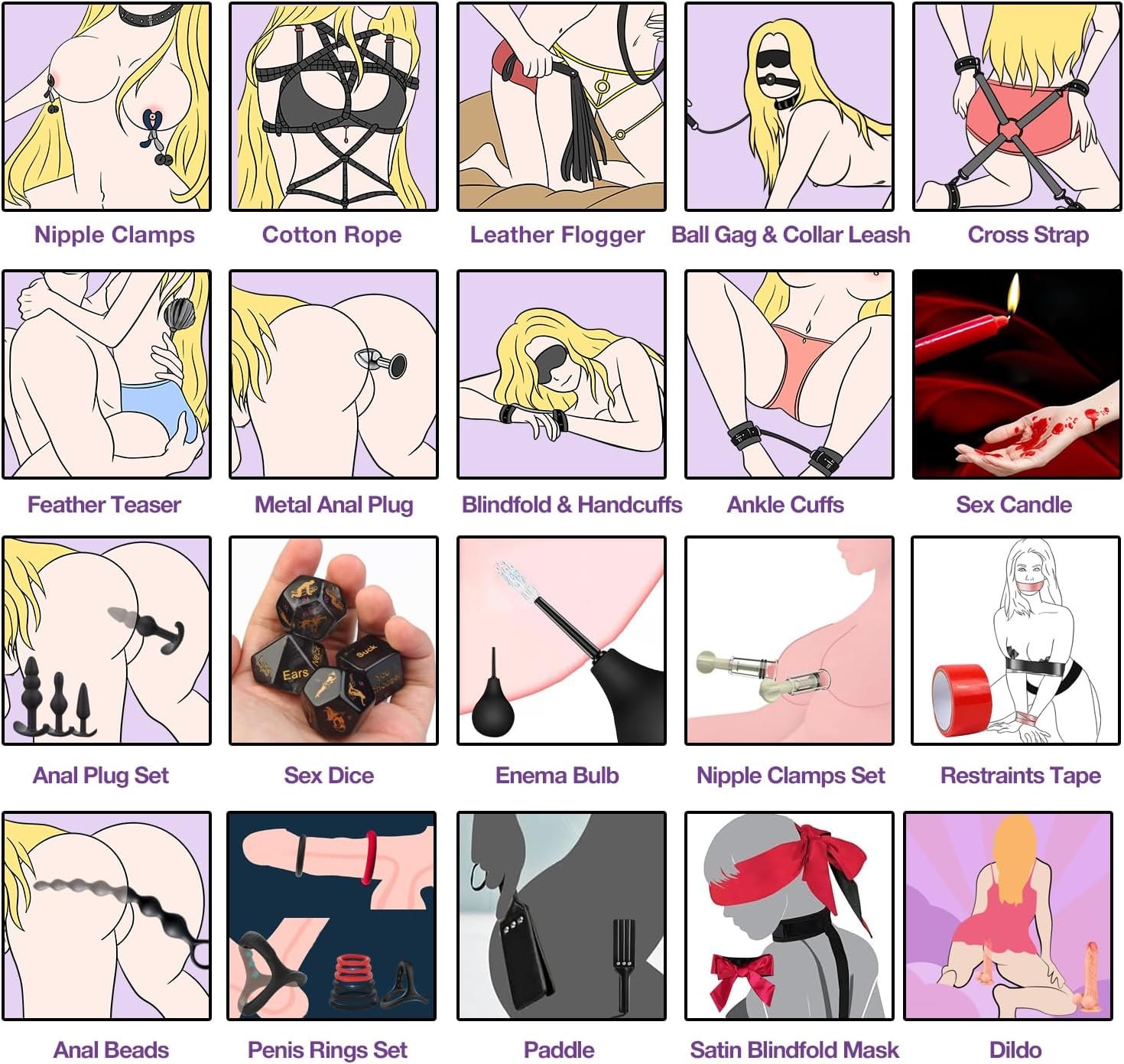 Sex Toys BDSM Restraints Dildo