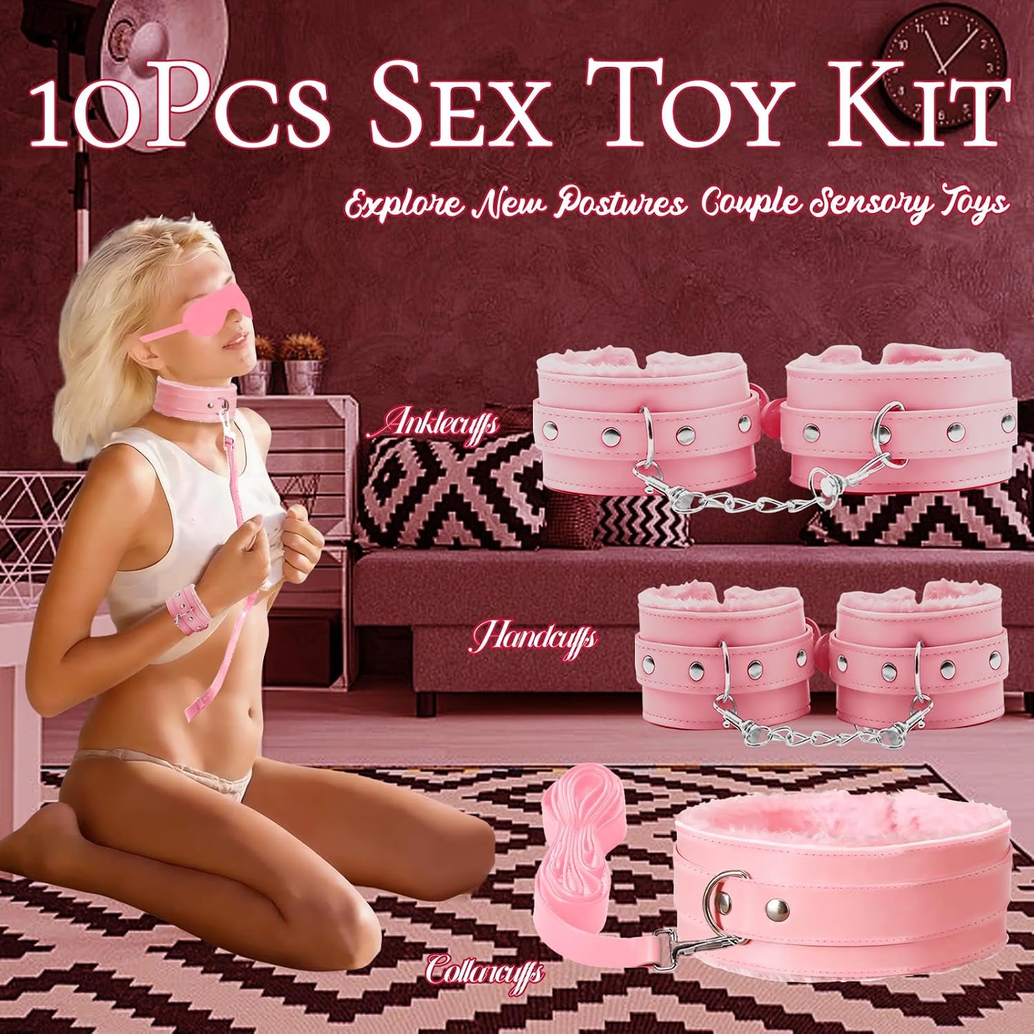 10 Pcs Sex Bondage Set
