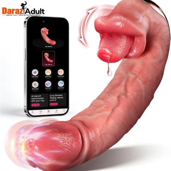 Thrusting Dildo Tongue Sex Toy